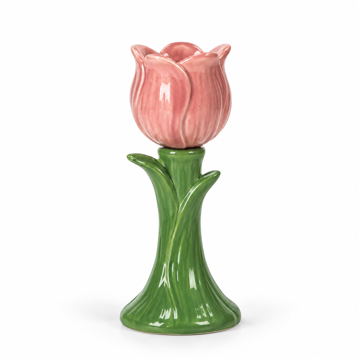 Pink Tulip Porcelain Bud Vase
