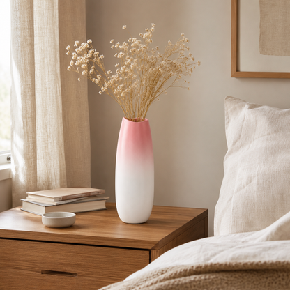 Pink Ombre Ceramic Vase