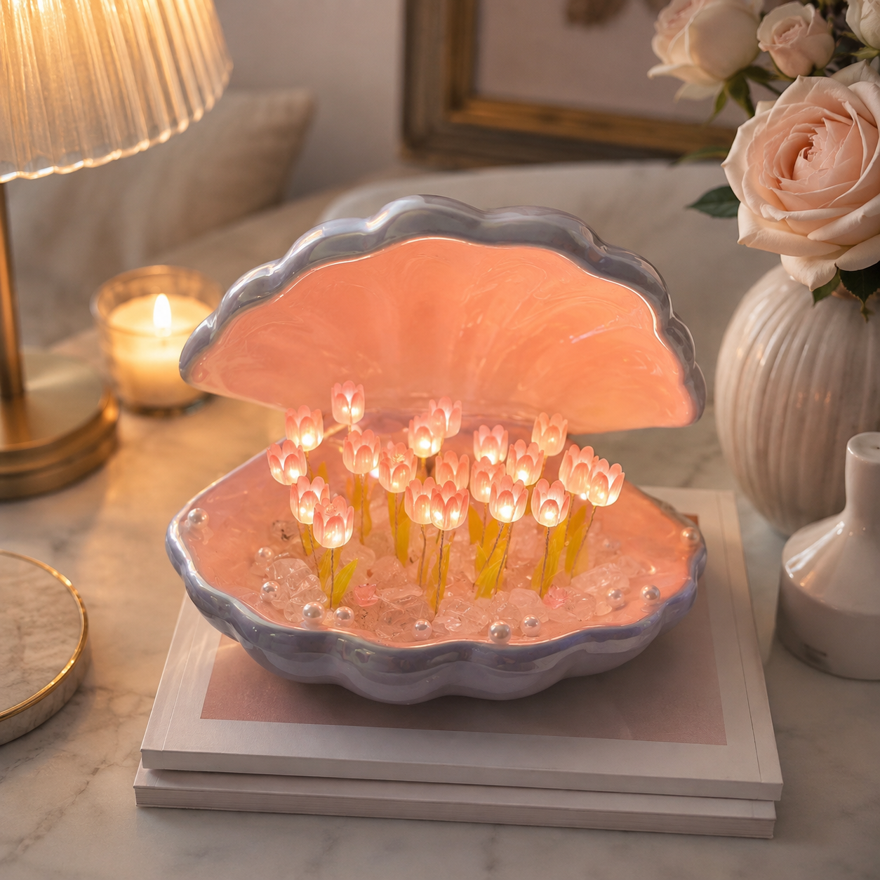 Pink Shell Tulip DIY Night Light