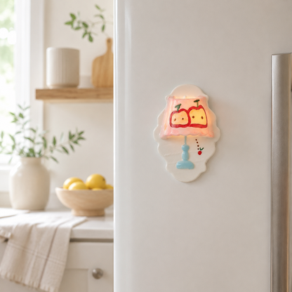 Apple Ceramic Fridge Night Light Set