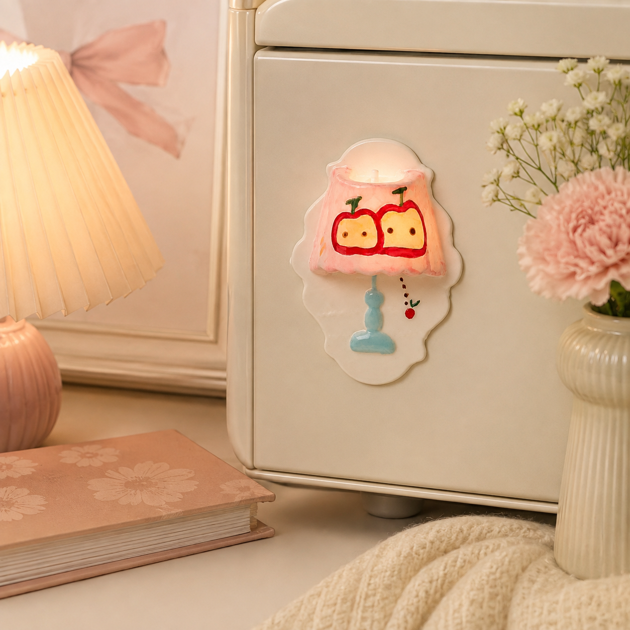 Apple Ceramic Fridge Night Light Set